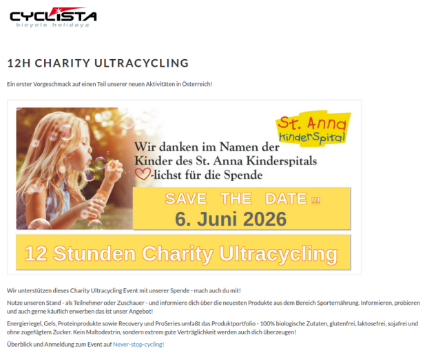 Charity Ultacycling 2026 - Gemeinde Paudorf