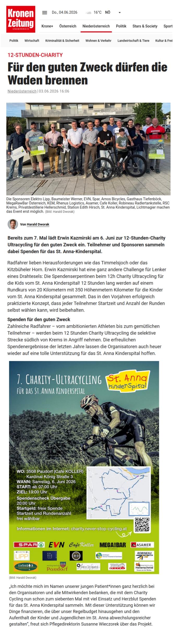 Charity Ultacycling 2026 - Gemeinde Paudorf