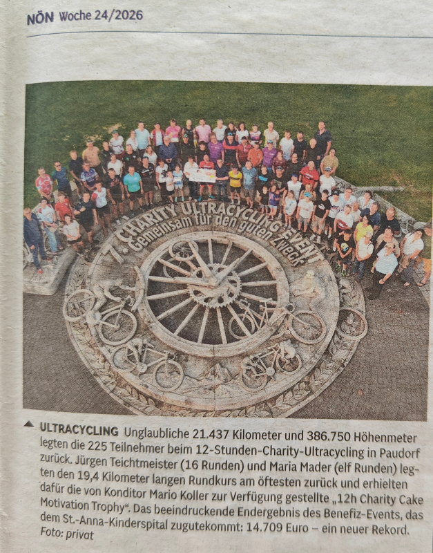 Charity Ultacycling 2026 - Gemeinde Paudorf